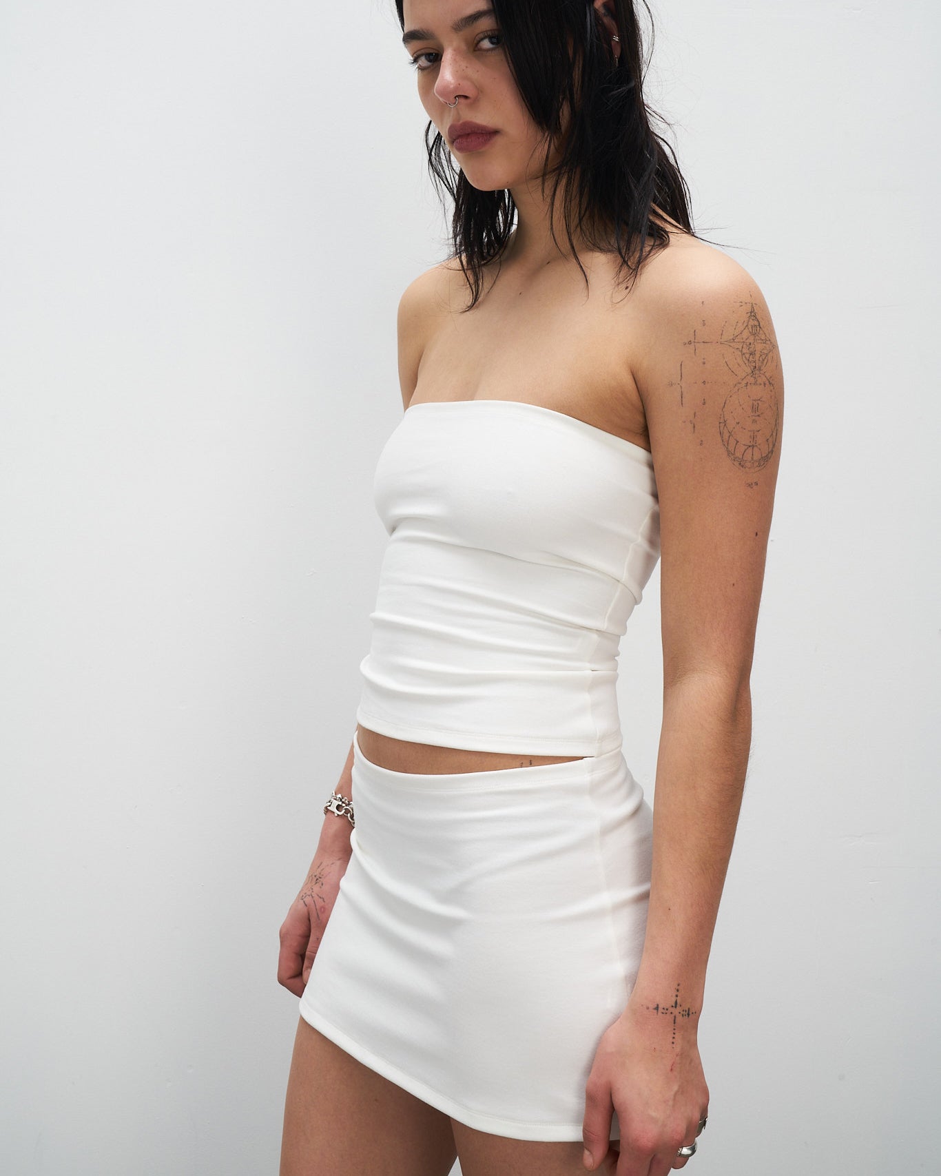 Strapless Top White